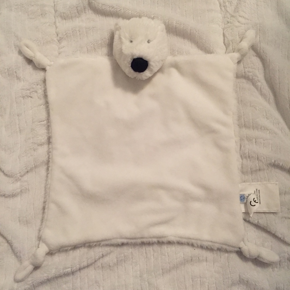 Pottery Barn Kids Polar Bear White Plush Baby Security Blanket Lovey